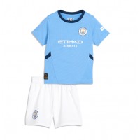 Manchester City Erling Haaland #9 Hjemme Trøje Børn 2024-25 Kortærmet (+ Korte bukser)